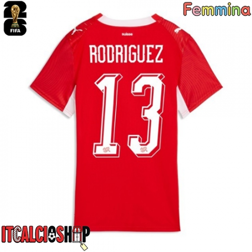 Svizzera Ricardo Rodriguez #13 Prima Maglia Femmina Mondiali 2026 Manica Corta